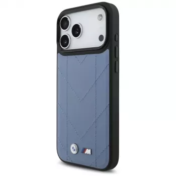 BMW M Quilted Logo MagSafe tok iPhone 17 Pro Max készülékhez, kék