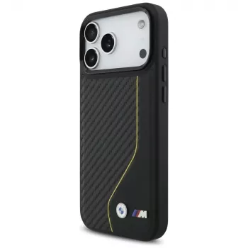 BMW M Carbon Line & Logo MagSafe tok iPhone 17 Pro Max készülékhez, sárga