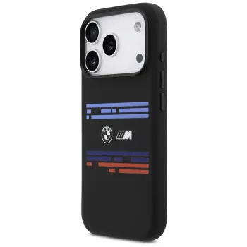 BMW M Silicon Horizontal Line MagSafe tok Apple iPhone 17 Pro készülékhez, fekete