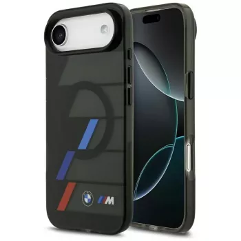 BMW M IML Metalltasten Tricolor Lines MagSafe tok Apple iPhone Air készülékhez, fekete