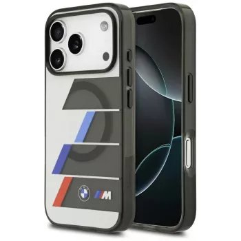 BMW M IML Metal Buttons TricolorLines MagSafe tok iPhone 17 Pro Max készülékhez, antracit