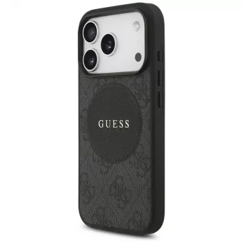 Guess 4G Circle Classic Logo MagSafe tok iPhone 17 Pro készülékhez, fekete
