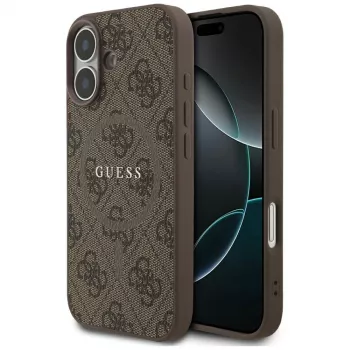 Guess 4G Ring Classic Logo MagSafe tok iPhone 17-hez - barna