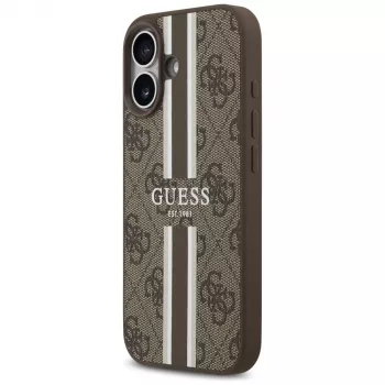Guess 4G Printed Stripes MagSafe tok iPhone 17-hez (barna)