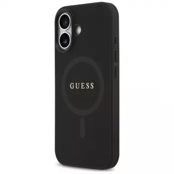 Guess Saffiano Classic Logo MagSafe tok iPhone 17-hez - fekete