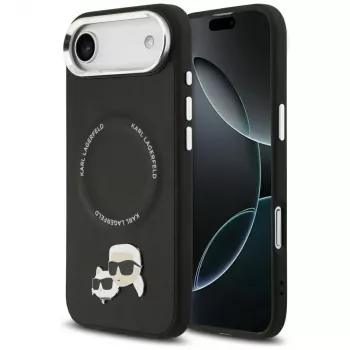 KARL LAGERFELD Karl & Choupette Pins MagSafe tok iPhone Air-hez, fekete
