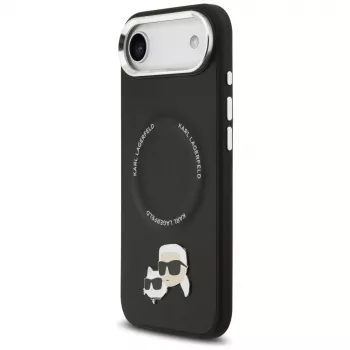 KARL LAGERFELD Karl & Choupette Pins MagSafe tok iPhone Air-hez, fekete