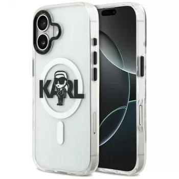 KARL LAGERFELD IML Karl Sketch Logo MagSafe tok Apple iPhone 17-hez - átlátszó