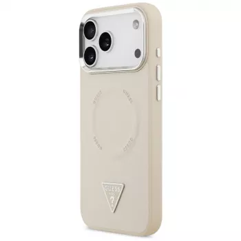 Guess Triangle Logo MagSafe tok Apple iPhone 17 Pro készülékhez - bézs