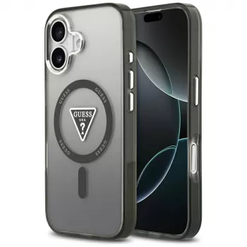 Guess IML Gradient Triangle Logo MagSafe tok iPhone 17 készülékhez, fekete