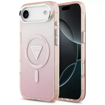 Guess IML Gradient Triangle Logo MagSafe tok iPhone Air készülékhez, rózsaszín