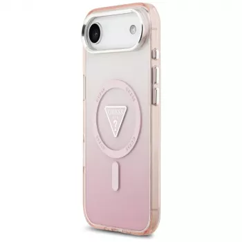 Guess IML Gradient Triangle Logo MagSafe tok iPhone Air készülékhez, rózsaszín