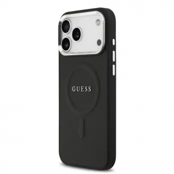 Guess Classic Logo MagSafe tok iPhone 17 Pro Max készülékhez, fekete
