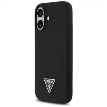 Guess Silicone Triangle Logo MagSafe tok iPhone 17 készülékhez, fekete