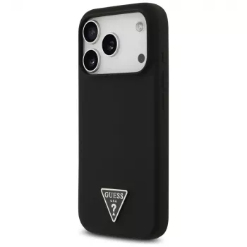 Guess szilikon Triangle Logo MagSafe tok iPhone 17 Pro készülékhez, fekete