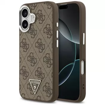 Guess 4G Triangle Logo MagSafe tok iPhone 17 készülékhez (barna)