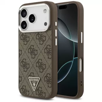 Guess 4G Triangle Logo MagSafe tok iPhone 17 Pro készülékhez (barna)