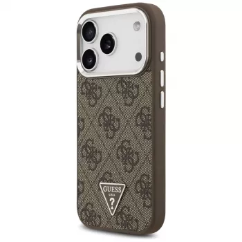 Guess 4G Triangle Logo MagSafe tok iPhone 17 Pro készülékhez (barna)