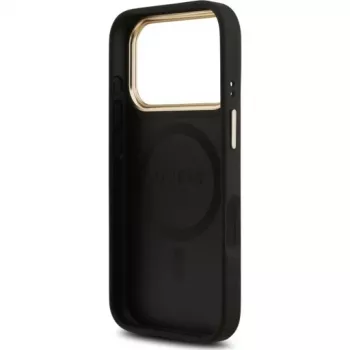 Guess 4G PU Classic Logo MagSafe hátlap Apple iPhone 17 Pro készülékhez, fekete