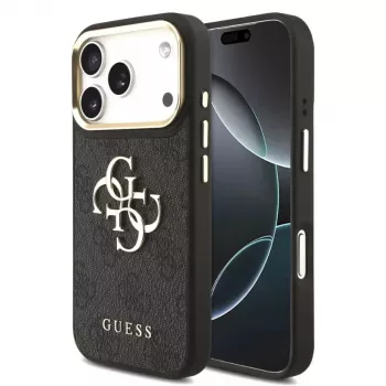 Guess 4G Big 4G Classic Logo tok iPhone 17 Pro Max (fekete / arany)