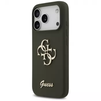 Guess Silicone Big 4G Script tok iPhone 17 Pro Max khaki