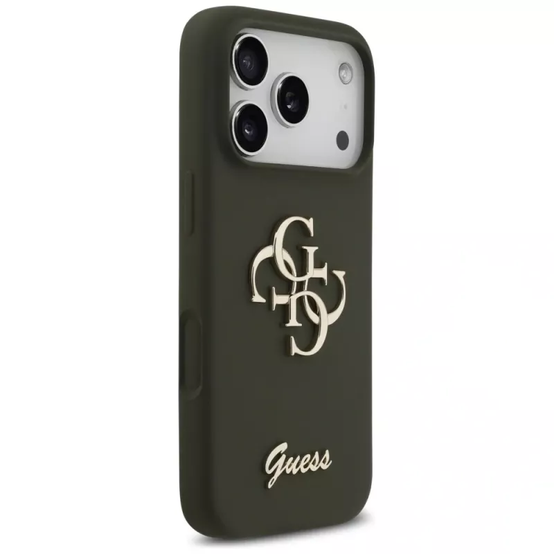 Guess Silicone Big 4G Script tok iPhone 17 Pro Max khaki