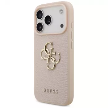 Guess Grained Big 4G & Classic Logo tok iPhone 17 Pro pink