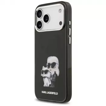 Karl Lagerfeld IML Aquarelle Karl & Choupette & Logo MagSafe tok iPhone 17 Pro készülékhez (fekete)