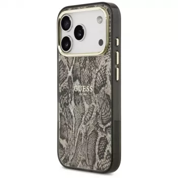 Guess Python Pattern MagSafe tok iPhone 17 Pro készülékhez, barna