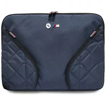 BMW Nylon Laptop Sleeve 16 inch tengerészkék fém logóval