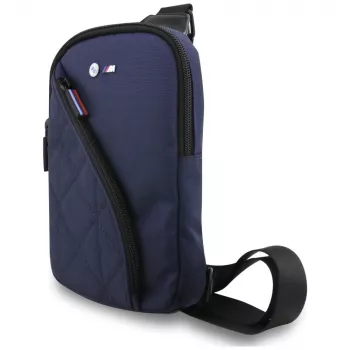 BMW Nylon Pocket & Metal Logo Crossbody telefontáska, navy blue