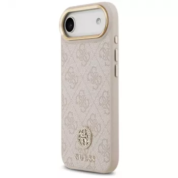 Guess 4G Strass Logo & Big Strap Metal Buttons MagSafe tok iPhone Air készülékhez - pink