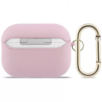 Guess Grained Classic Logo védőtok Apple AirPods Pro 3. generációhoz, rózsaszín
