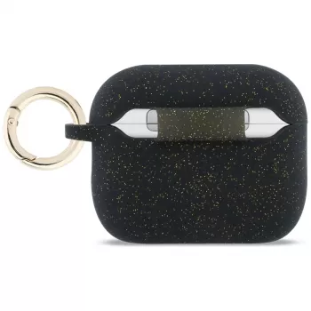 Guess Silicone Glitter Ring Case for AirPods Pro 3, Black