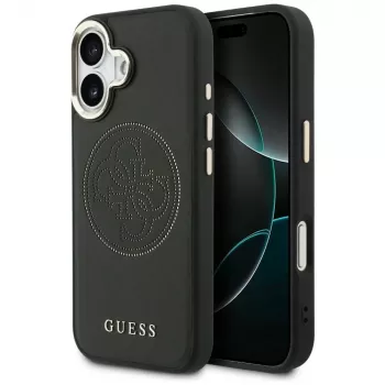 Guess Perforated 4G MagSafe tok iPhone 17-hez, fekete