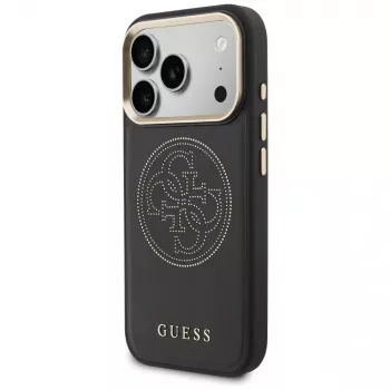 Guess Perforated 4G MagSafe tok iPhone 17 Pro-hoz, fekete