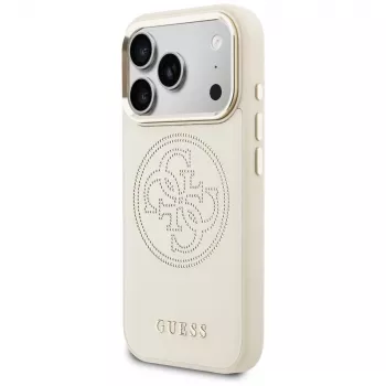 Guess Perforated 4G MagSafe tok Apple iPhone 17 Pro Max készülékhez - bézs