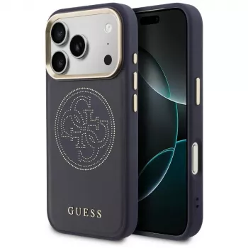 Guess Perforated 4G MagSafe tok iPhone 17 Pro-hoz, kék