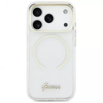 Guess IML Script Metal MagSafe tok iPhone Air-hez, átlátszó