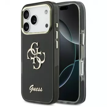 Guess IML 4G Script Metal tok Apple iPhone 17 Pro-hoz, fekete