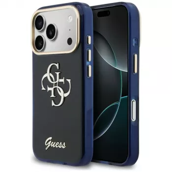 Guess IML 4G Script Metal tok Apple iPhone 17 Pro-hoz, kék