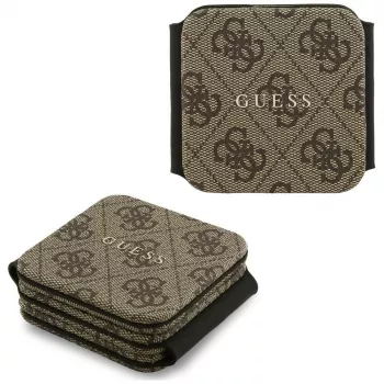 Guess 4G Wireless Charger - 3-in-1 MagSafe töltőállvány iPhone, AirPods és Apple Watch készülékhez, 15W (barna)