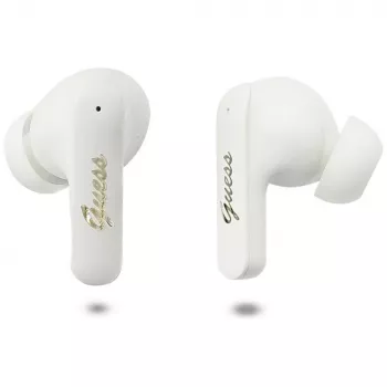 Guess Script Metal Logo True Wireless Stereo fülhallgató, fehér