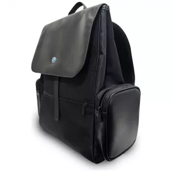 BMW Side Pockets Metal Logo 15 laptop hátizsák, fekete