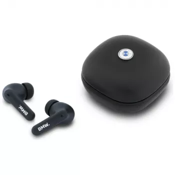 BMW LeatherMetal Logo ENC TWS Bluetooth 5.3 fülhallgató, fekete