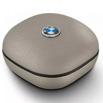 BMW LeatherMetal Logo TWS Bluetooth fülhallgató ENC-vel, taupe