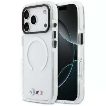 BMW M IML Shockproof Metal Logos MagSafe tok iPhone 17 Pro-hoz, átlátszó