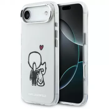 KARL LAGERFELD Karl & Choupette Back MagSafe tok iPhone Air-höz, átlátszó