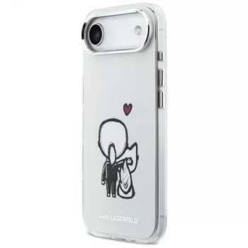 KARL LAGERFELD Karl & Choupette Back MagSafe tok iPhone Air-höz, átlátszó