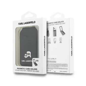 Karl Lagerfeld Stand Mirror MagSafe pénztárca, fekete